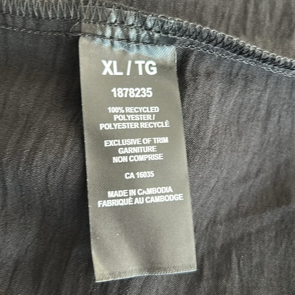 Tahari Black Short Sleeves Tiered Dress Size XL NEW - Picture 9 of 14